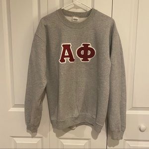 Alpha Phi Greek Crew Neck Sweatshirt